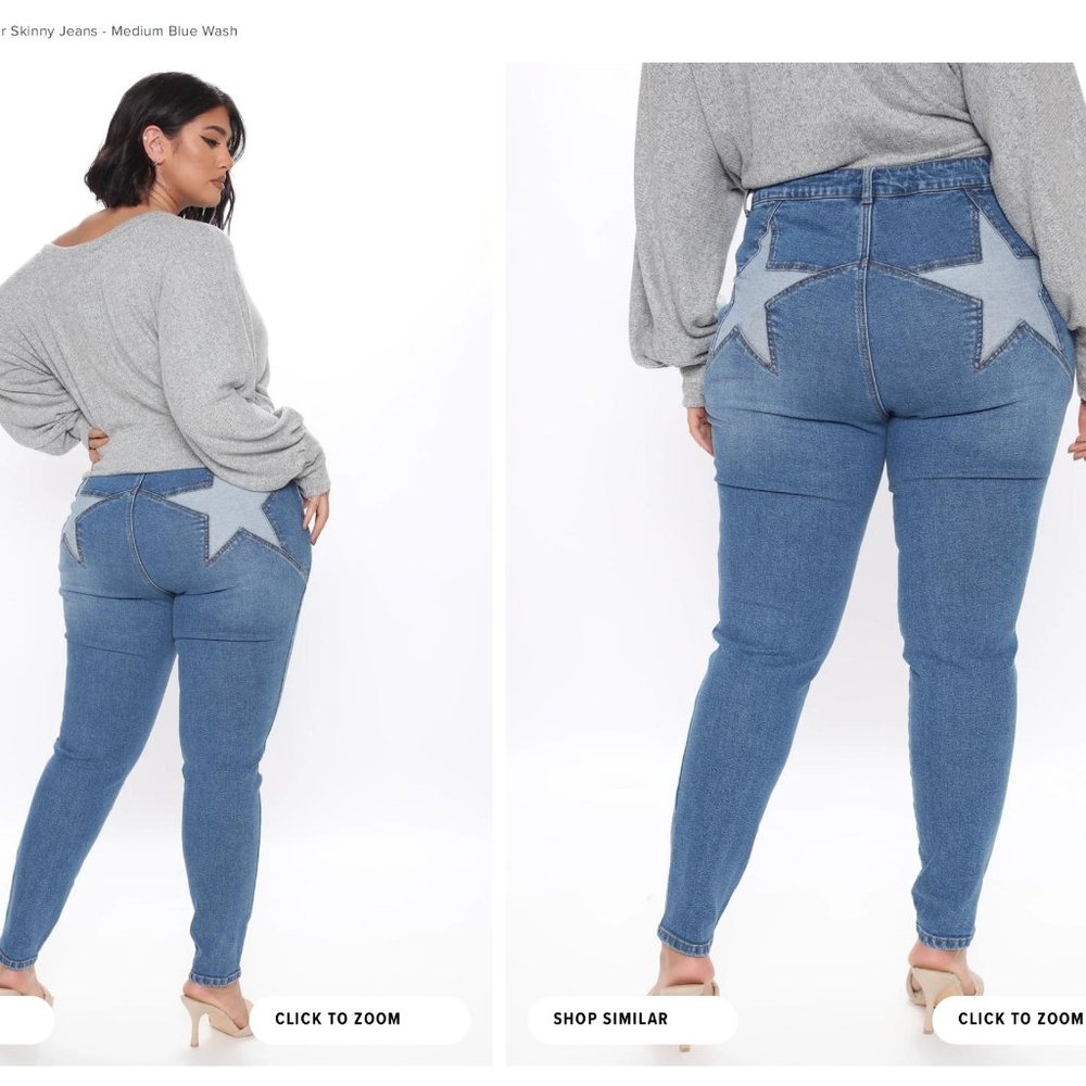 Plus Jeans with star detail